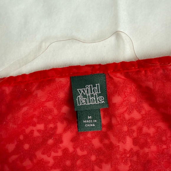 Wild Fable Vibrant Red Wrap Blouse - Picture 2 of 2